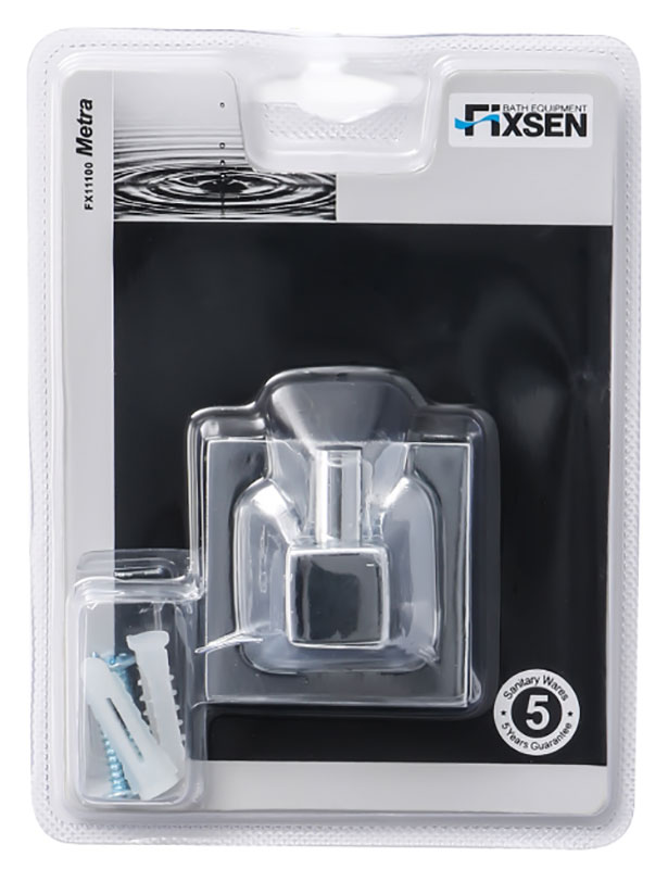 Изображение товара Крючок Fixsen Metra FX-11105 хром настенный с латунной крепежной чашкой