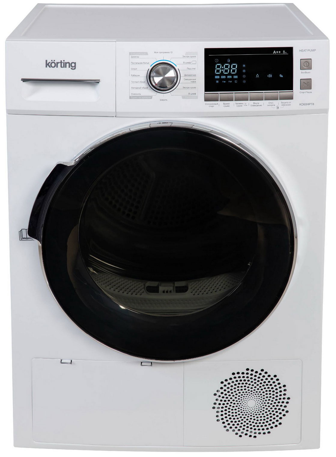 

Сушильная машина с тепловым насосом Korting KD 60HPT8, Белый