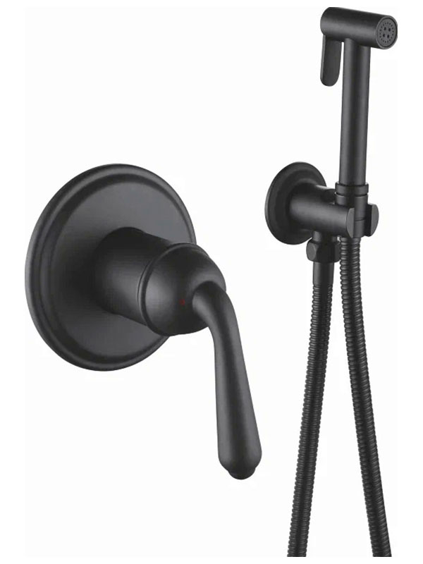 

Гигиенический душ со смесителем Rose R02H, черный (R0205H)