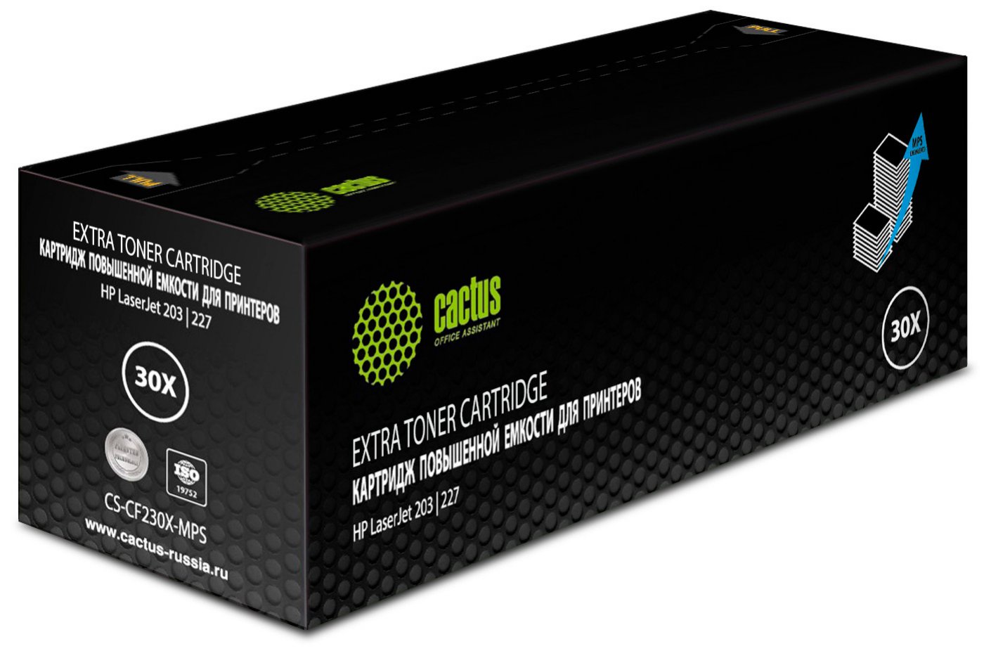 Изображение товара Лазерный картридж Cactus CF230X-MPS Черный для HP LJ 203/227 5000 страниц Изображение товара Лазерный картридж Cactus CF230X-MPS Черный для HP LJ 203/227 5000 страниц