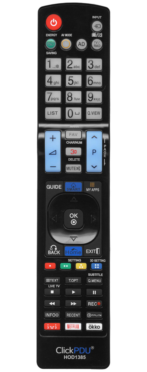Изображение товара Универсальный пульт ClickPDU HOD1385 RM-L930 RU для телевизоров LG