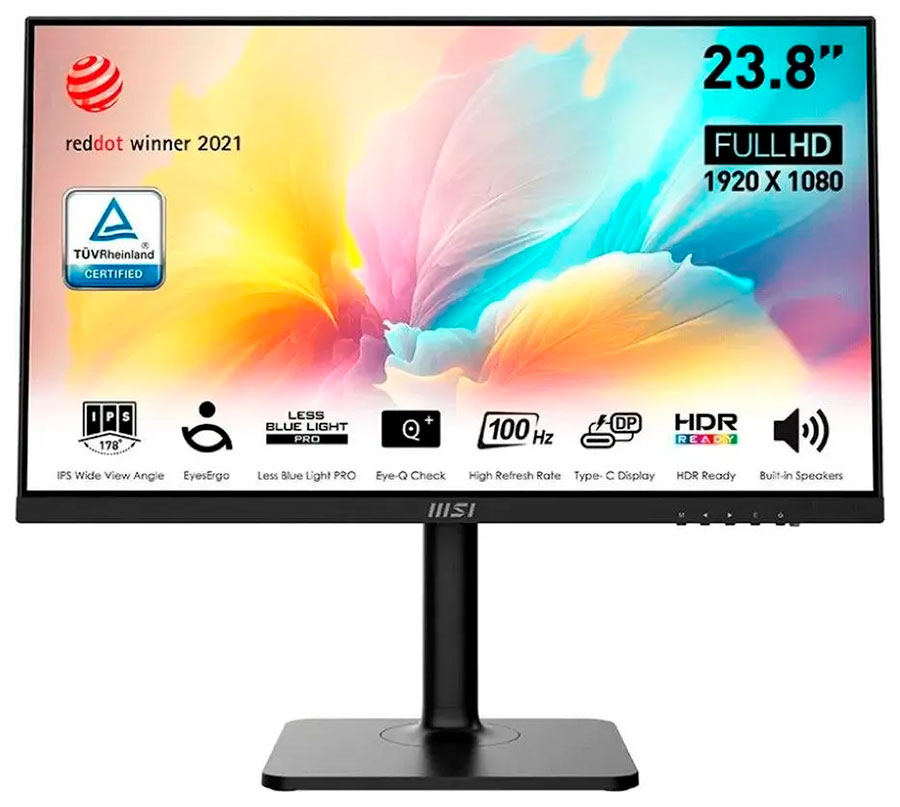 Изображение товара ЖК монитор MSI 23.8 , Modern MD2412P (9S6-3PA59H-095), Black