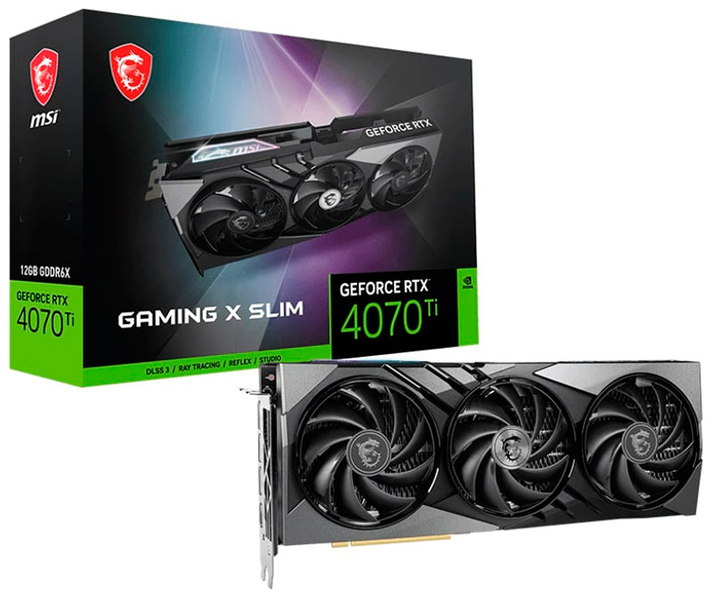 Видеокарта MSI GeForce RTX 4070 TI GAMING X SLIM 12G Видеокарта MSI GeForce RTX 4070 TI GAMING X SLIM 12G