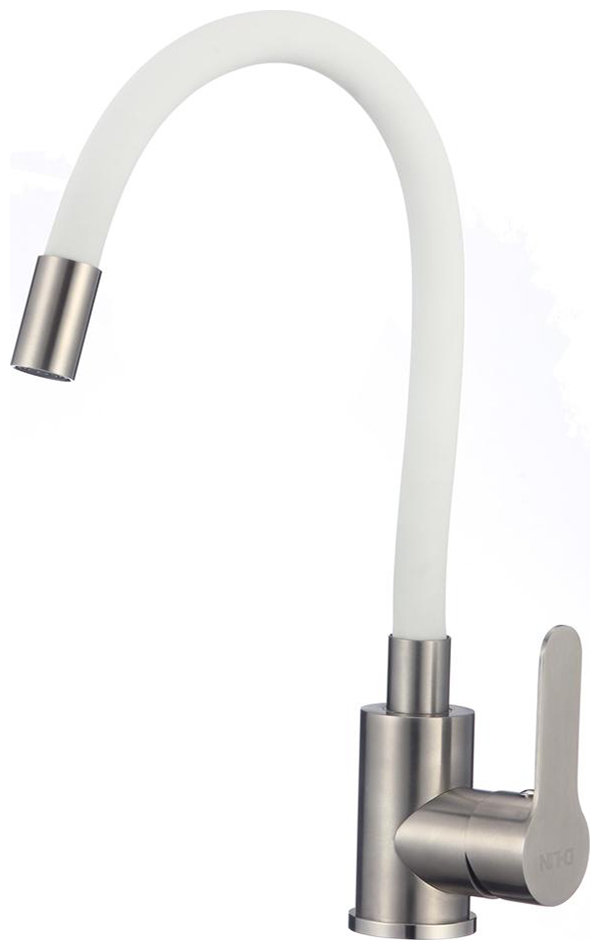 

Смеситель для кухни с гибким изливом D-Lin сатин/белый (H155316-3)