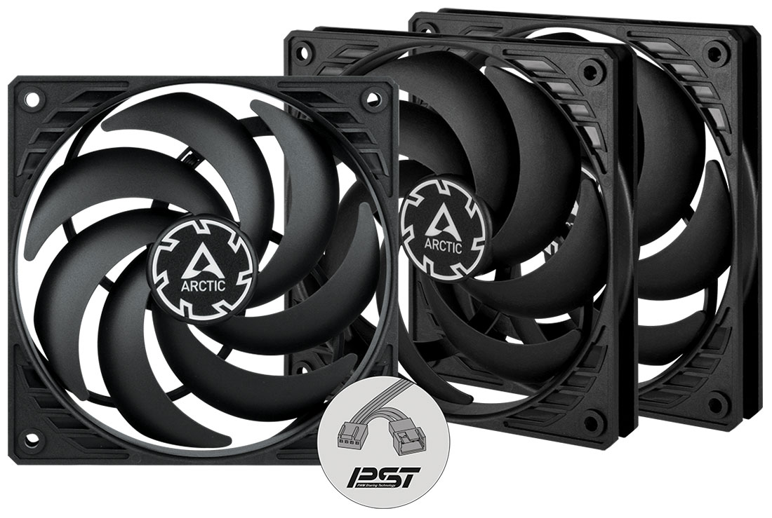 Изображение товара Вентилятор для корпуса Arctic P12 SLIM PWM PST 3x120mm (ACFAN00275A)