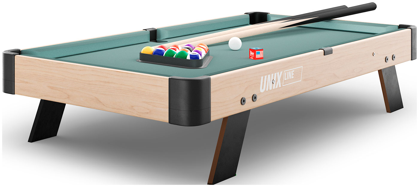 Изображение товара Игровой стол Unix Line Мини Бильярд, настольный (88х47 cм) Wood