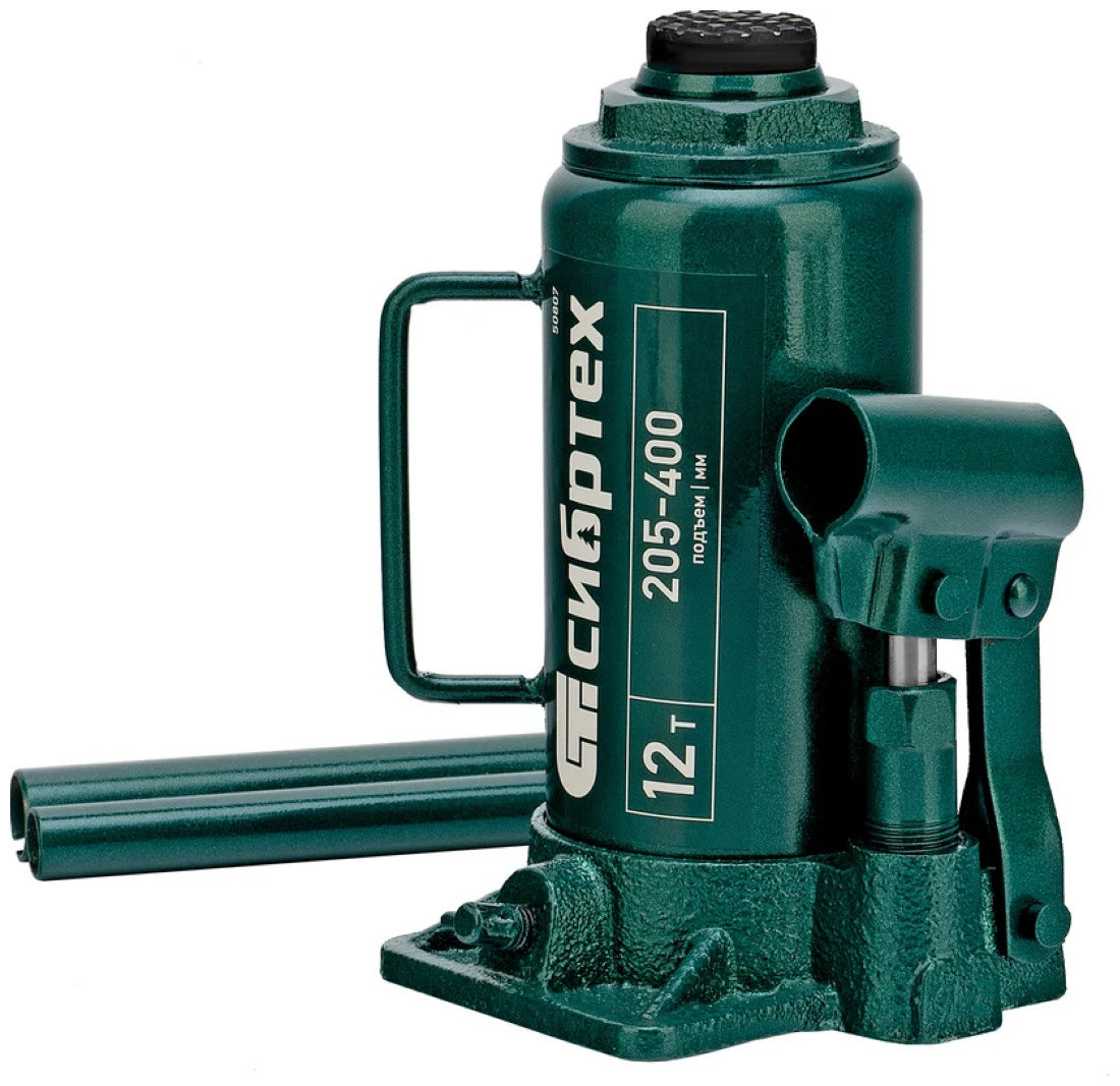 Изображение товара Домкрат гидравлический бутылочный Сибртех 12 т 205-400 мм модель 50807