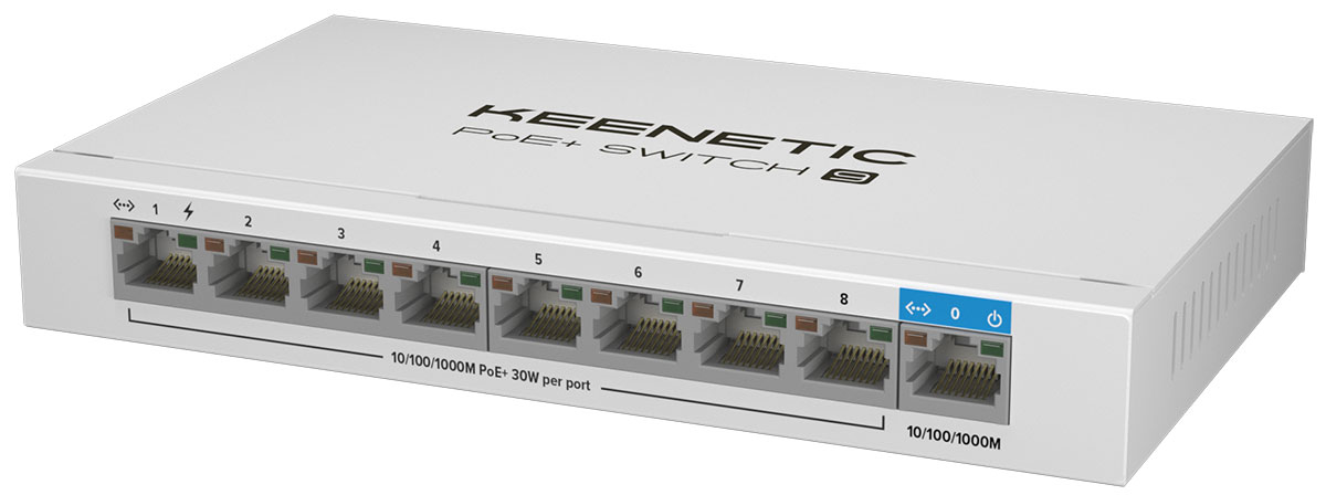 Коммутатор Keenetic PoE+ Switch 9 (KN-4710) Коммутатор Keenetic PoE+ Switch 9 (KN-4710)