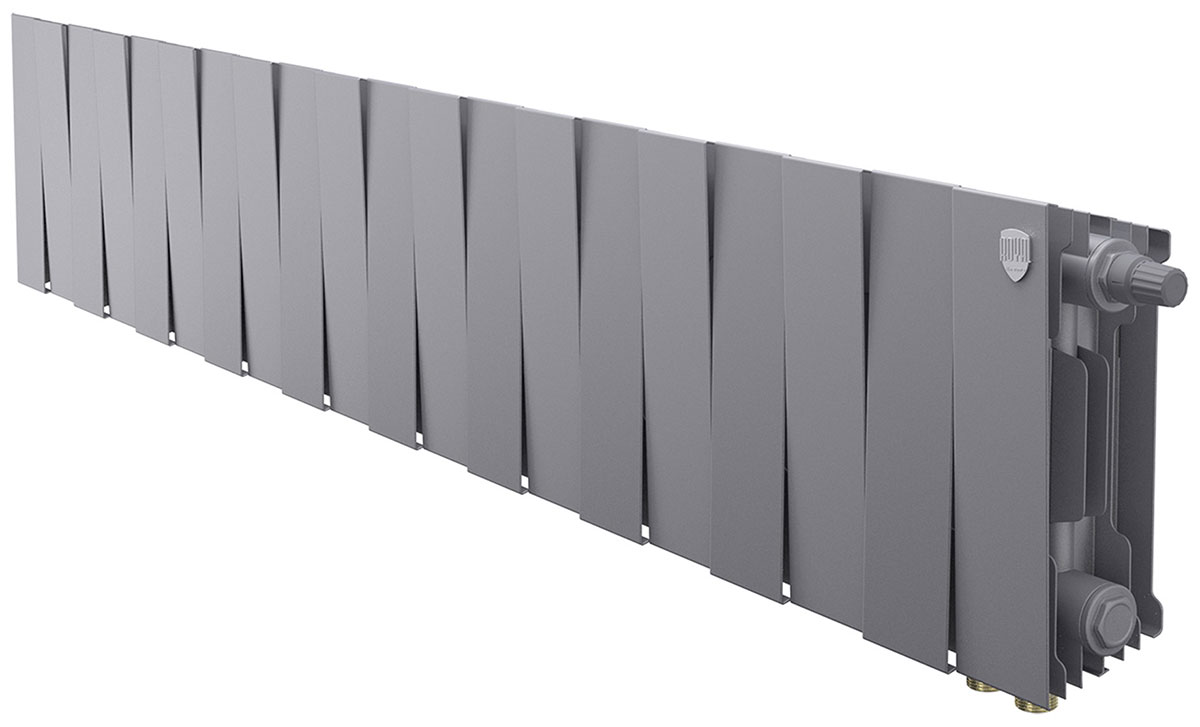 

Водяной радиатор отопления Royal Thermo PianoForte 200 /Silver Satin - 20 секций VDR (НС-1346030), Серебристый