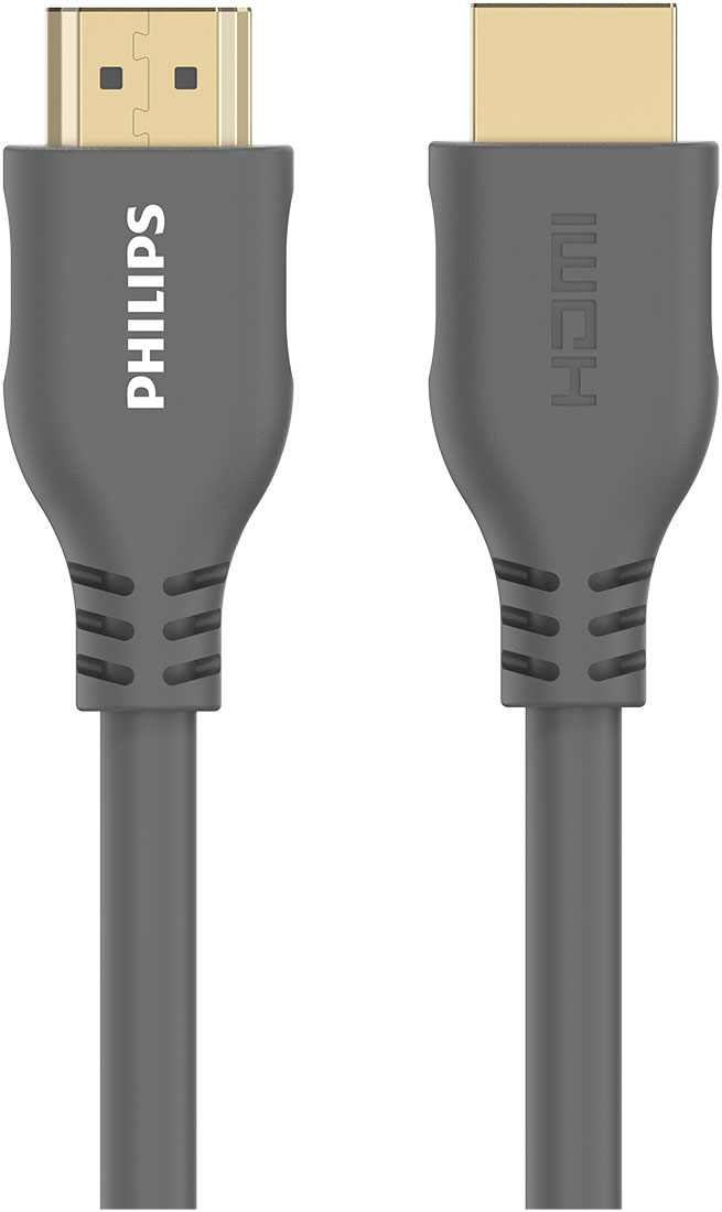 Кабель HDMI Philips 2.1 PVC, HDMI:8K4K2K (7680X432060p)/3840X2160120p), 30AWG, OD6.0, 1.5 м, Gray Кабель HDMI Philips 2.1 PVC, HDMI:8K4K2K (7680X432060p)/3840X2160120p), 30AWG, OD6.0, 1.5 м, Gray