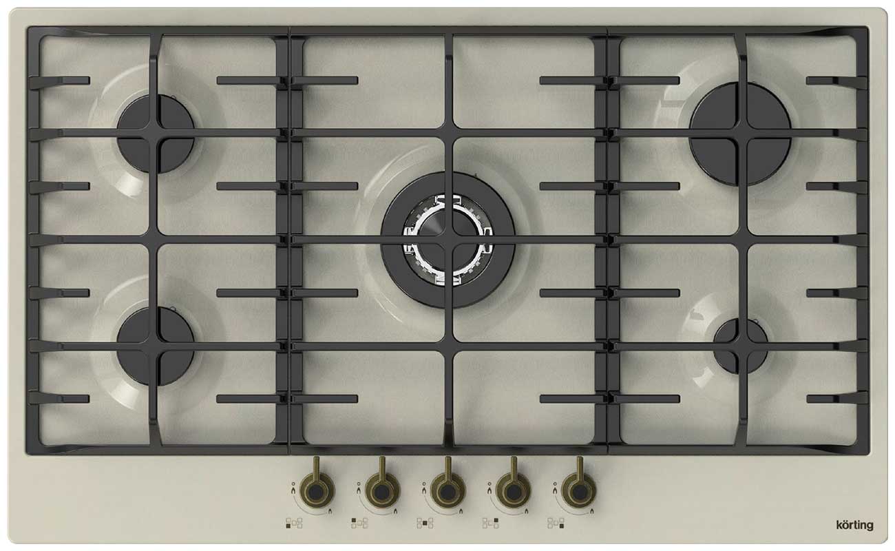 

Газовая варочная панель Korting HG 945 CTRB, Слоновая кость