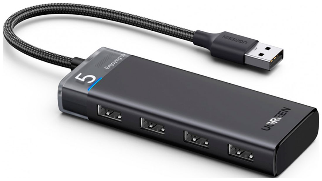 

Хаб Ugreen CM653 (15548) 4-Port USB-A, черный
