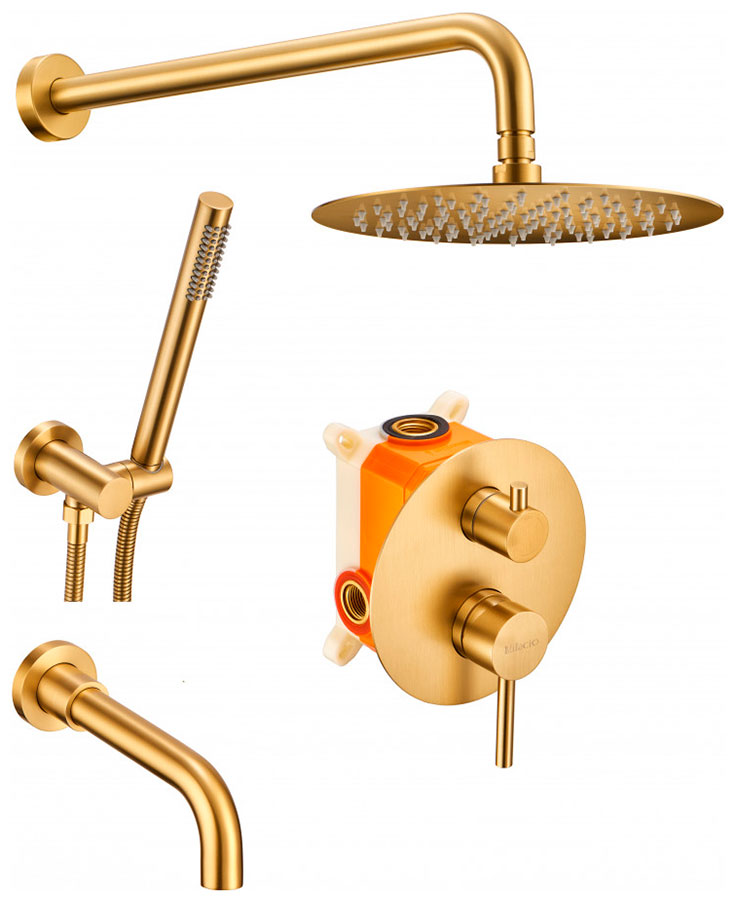 Изображение товара Душевая система встраиваемая Milacio Ultra MCU.150.GD, золото