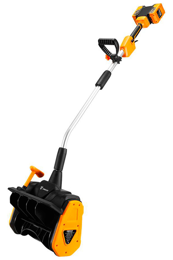 Изображение товара Снегоуборщик аккумуляторный Deko ST40V2-5, 2*20В, 2*5.0 Ач, черно-желтый