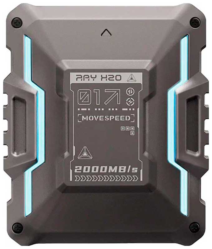 Изображение товара Портативный SSD Movespeed Ray RH20 1Tb USB Type-C с RGB серый компактный