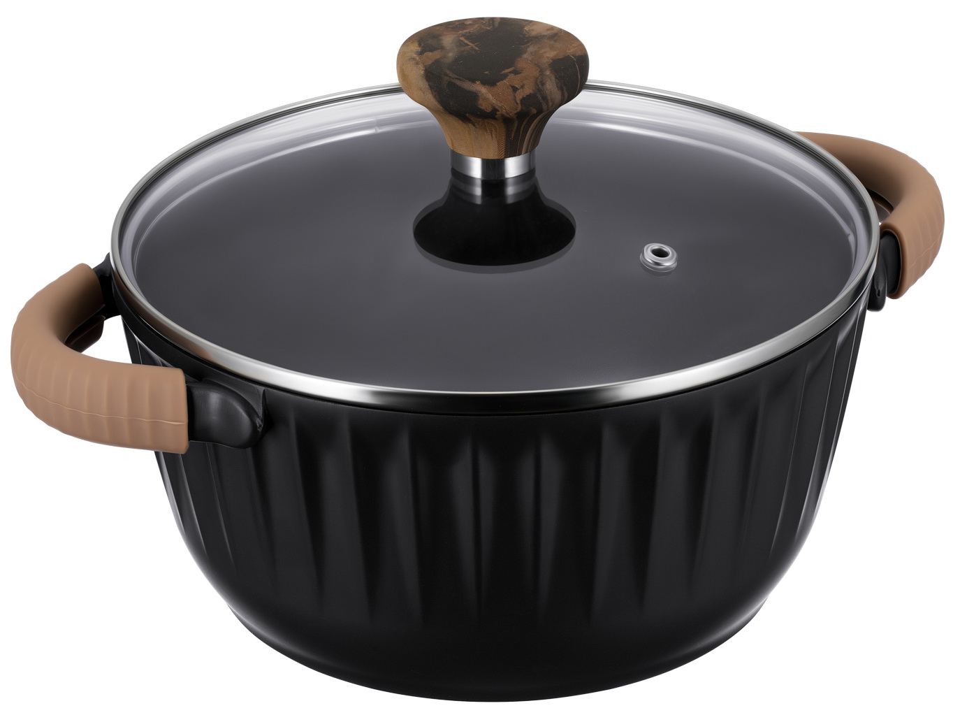 Изображение товара Кастрюля Regent inox Linea FIAMMA (индукция) / коричневый, черный (63-1420)