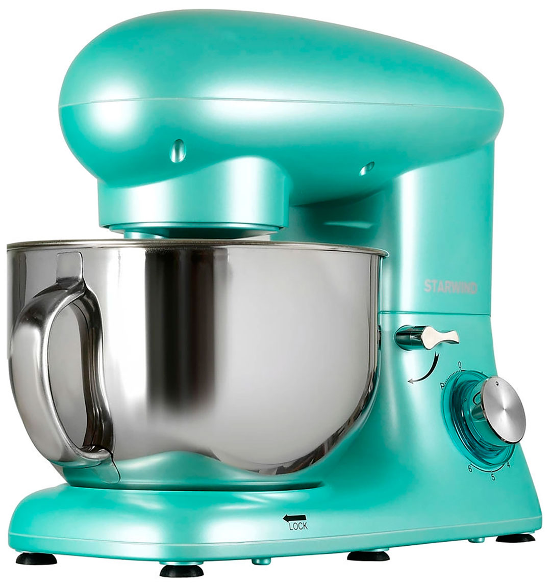 

Миксер планетарный Starwind SPM7169, 1900Вт, бирюзовый