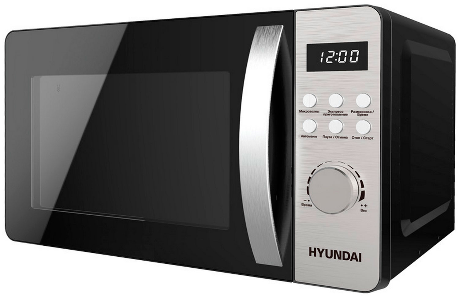 Микроволновая печь - СВЧ Hyundai HYM-D2071 (20л., 700Вт, черный/серебристый) Микроволновая печь - СВЧ Hyundai HYM-D2071 (20л., 700Вт, черный/серебристый)