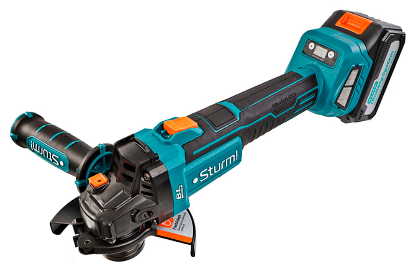 Изображение товара Аккумуляторная Угловая шлифмашина Sturm! CAG18125BLE 125мм, бесщеточный, 18В, кейс