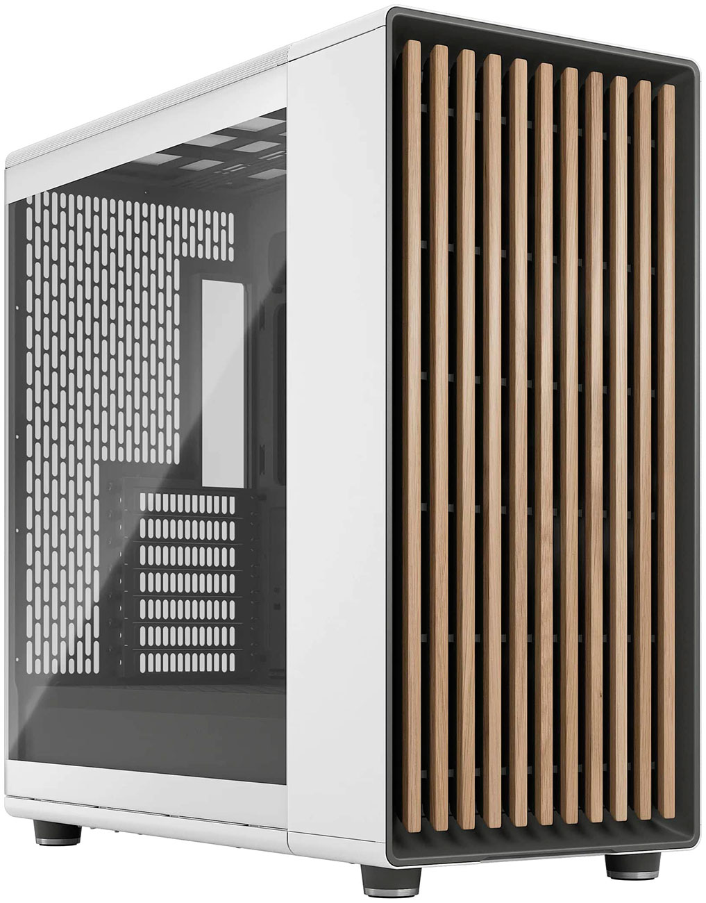 Изображение товара Компьютерный корпус Fractal Design North XL TG Dark Tint Wood panel Chalk White (FD-C-NOR1X-04)