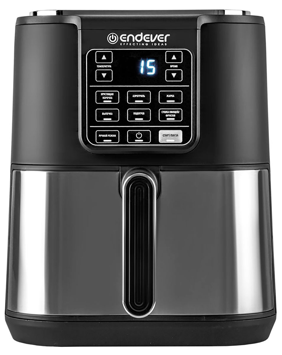 Изображение товара Аэрогриль Endever Skyline AF-130, черный/стальной