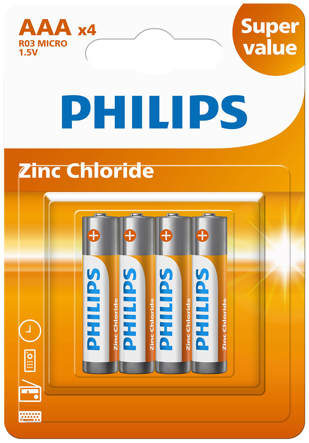 Изображение товара Батарейки цинково-хлоридные Philips Greatlife, 4AAA, в блистере