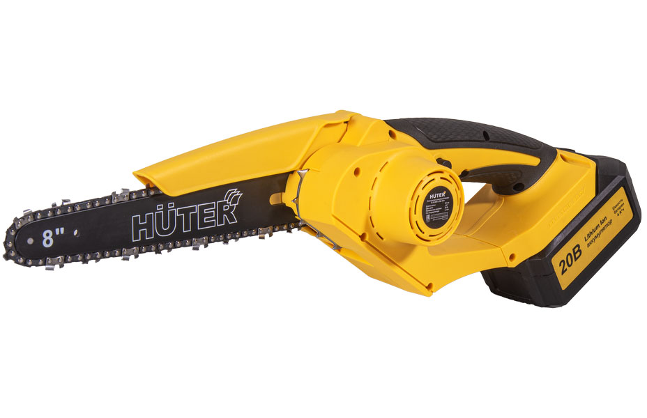 Изображение товара Аккумуляторная цепная пила Huter ELS-20/8-Li-2K-BL с двумя аккумуляторами для сада и хозяйственных 