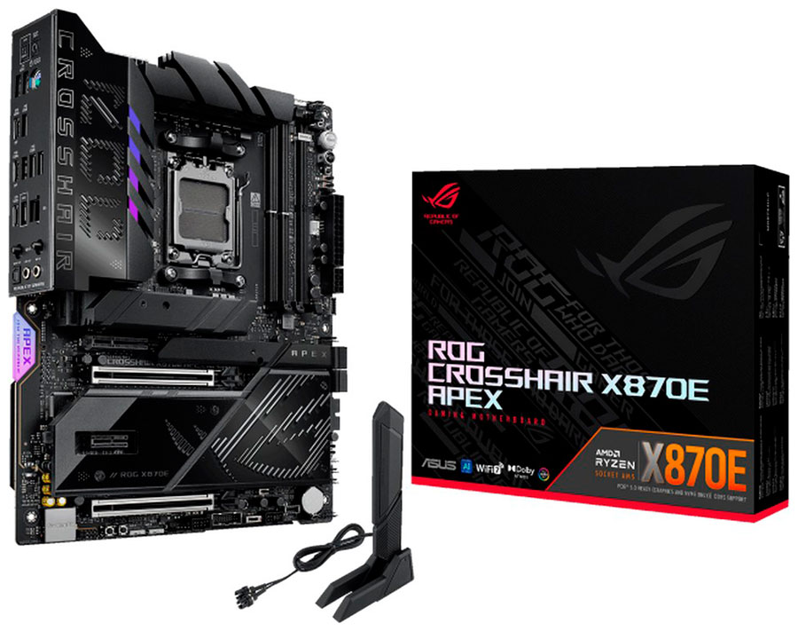 Изображение товара Материнская плата Asus ROG CROSSHAIR X870E APEX (AM5, ATX)