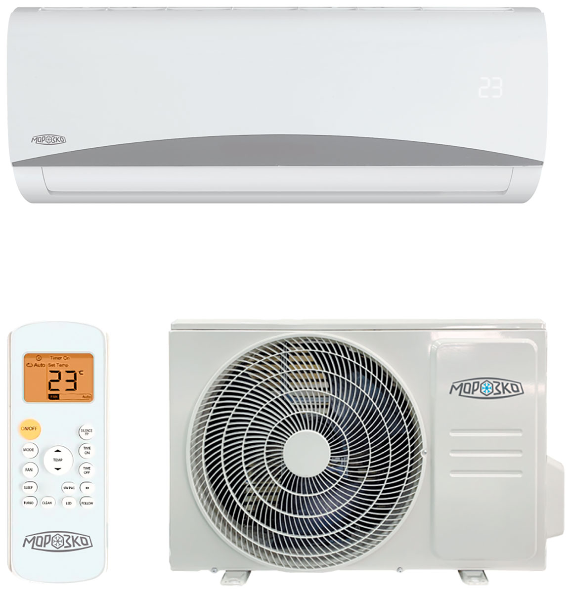 Изображение товара Кондиционер сплит-система Морозко КНБ-БКЛ12ОН 3.52 кВт Wi-Fi радарный экран