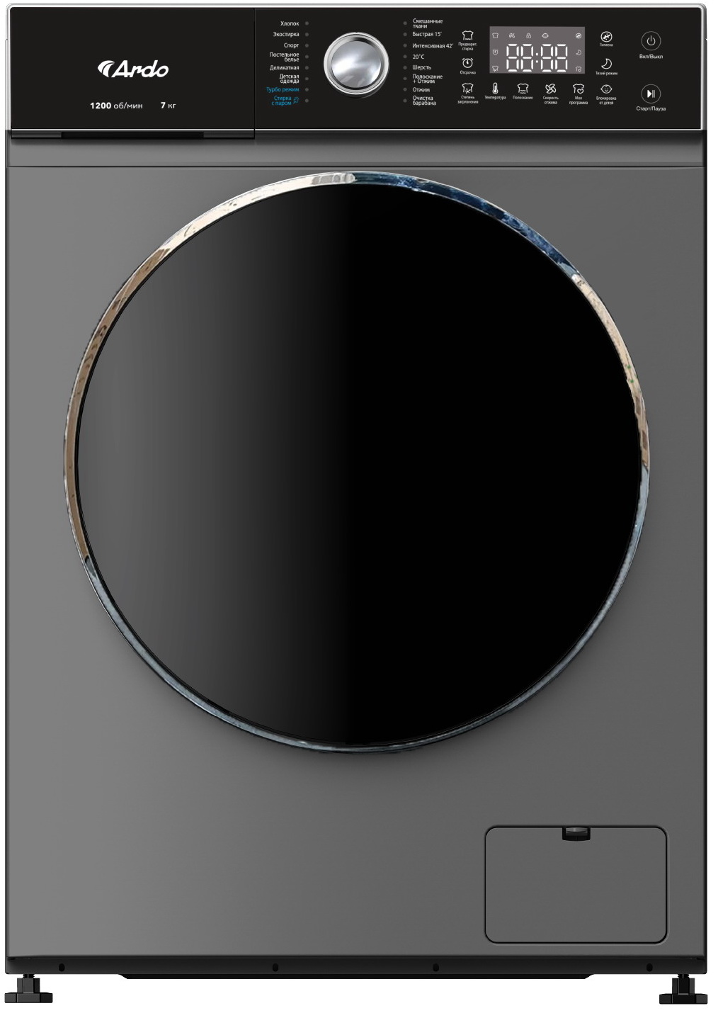 Изображение товара Современная стиральная машина Ardo WTH71244S2 7 кг с функцией пара и инвертором
