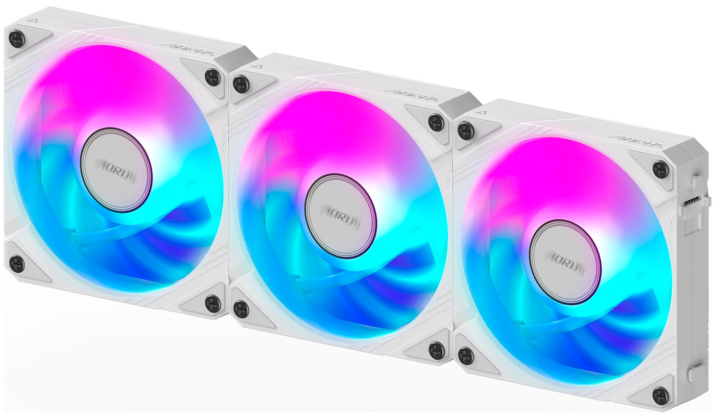 Изображение товара Вентиляторы для корпуса Gigabyte AORUS EZ CHAIN FAN 120 ICE 3 шт. (GP-ECFAN1203 ICE)