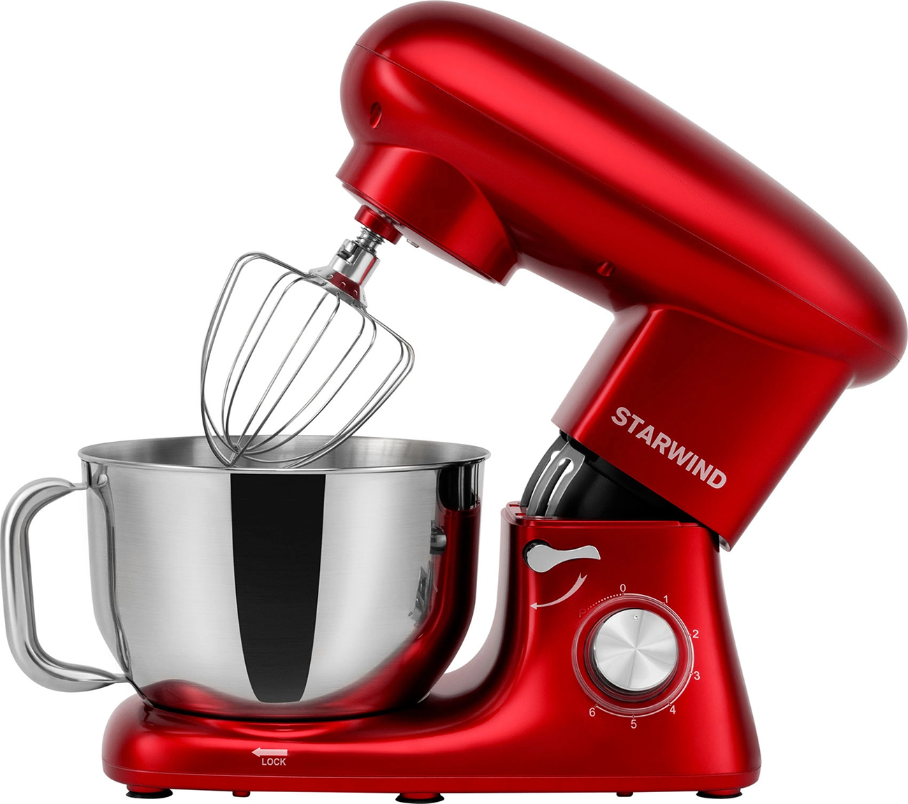Изображение товара Планетарный миксер Starwind SPM7165 1900 Вт 5,5 л красный