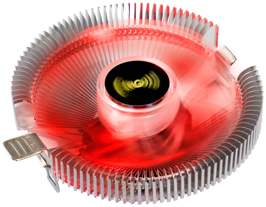 Изображение товара Кулер для процессора ExeGate Wizard EE91-RED с алюминиевым радиатором и гидродинамическим подшипник