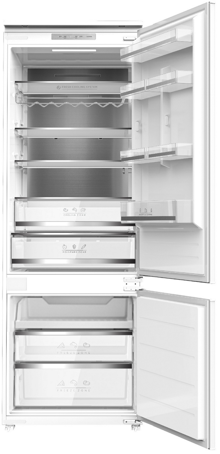 

Встраиваемый двухкамерный холодильник Korting KSI 19755 CFNF, Белый