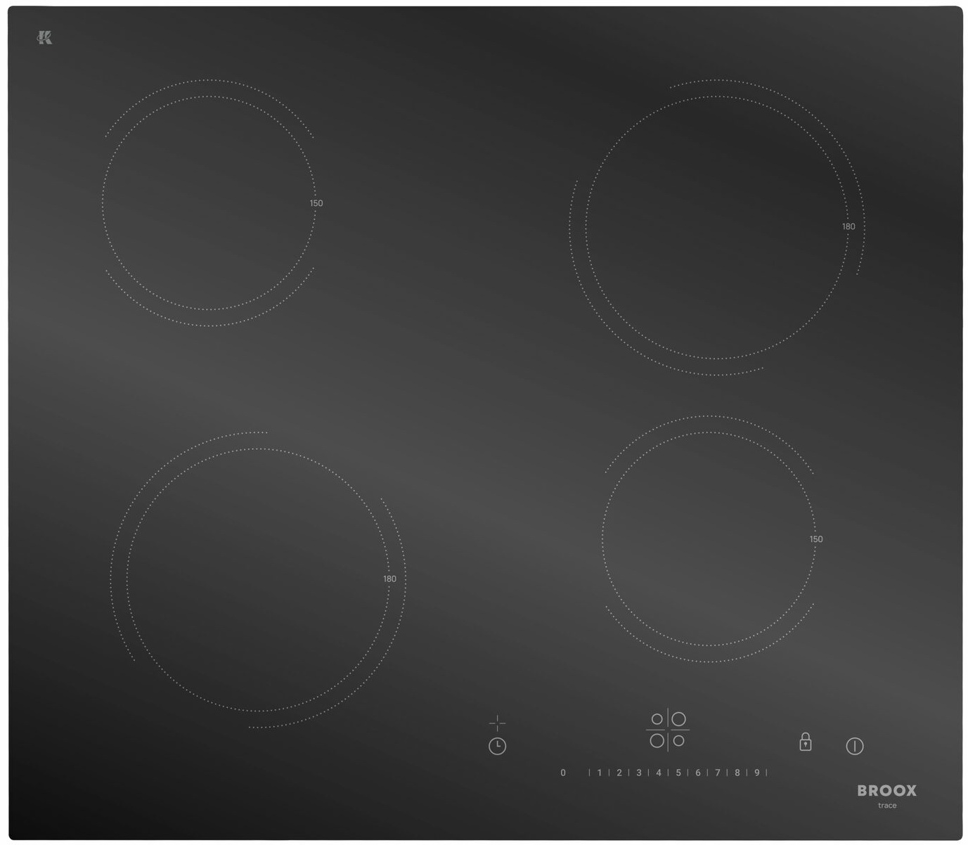 Изображение товара Электрическая варочная панель Broox ПЭВ 45 С черная