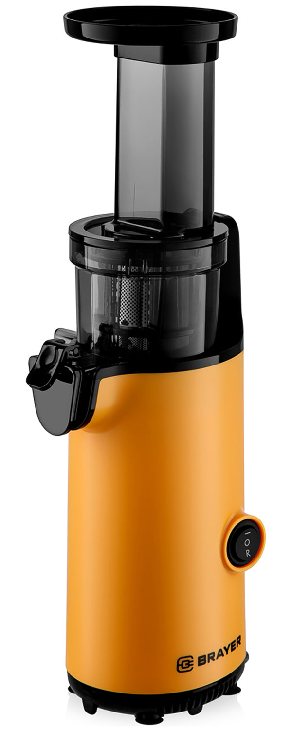 Изображение товара Соковыжималка Brayer BR1706YE шнековая для фруктов овощей 130W