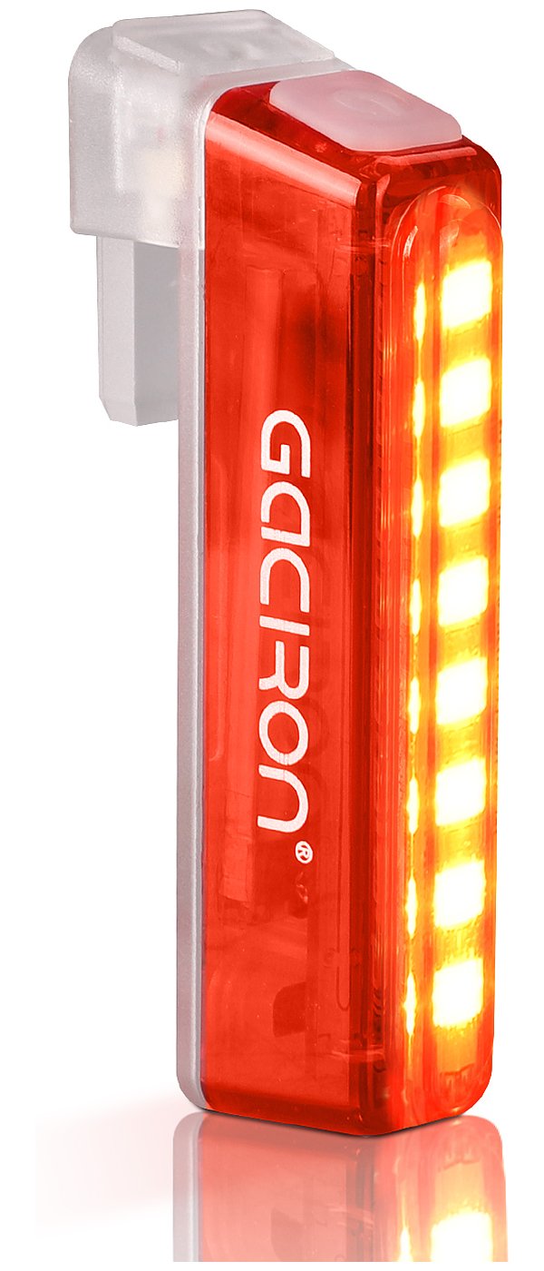 Задний велосипедный фонарь  Gaciron W16 с датчиком торможения, 30 люмен, красный