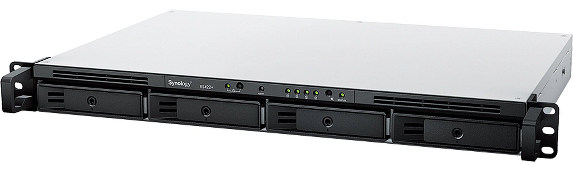 Изображение товара Сетевое хранилище Synology RS422+ 4-отсековое 1U 2.6GHz/2GB с 1xPSU Изображение товара Сетевое хранилище Synology RS422+ 4-отсековое 1U 2.6GHz/2GB с 1xPSU