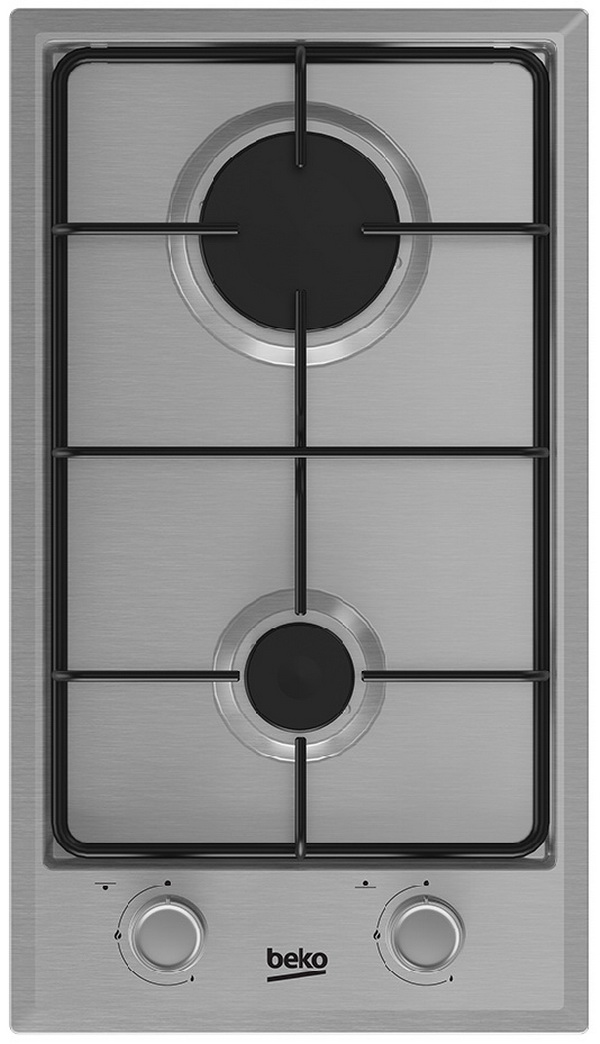 Изображение товара Газовая варочная панель Beko HDCG 32220 FX с двумя газовыми конфорками и электроподжигом