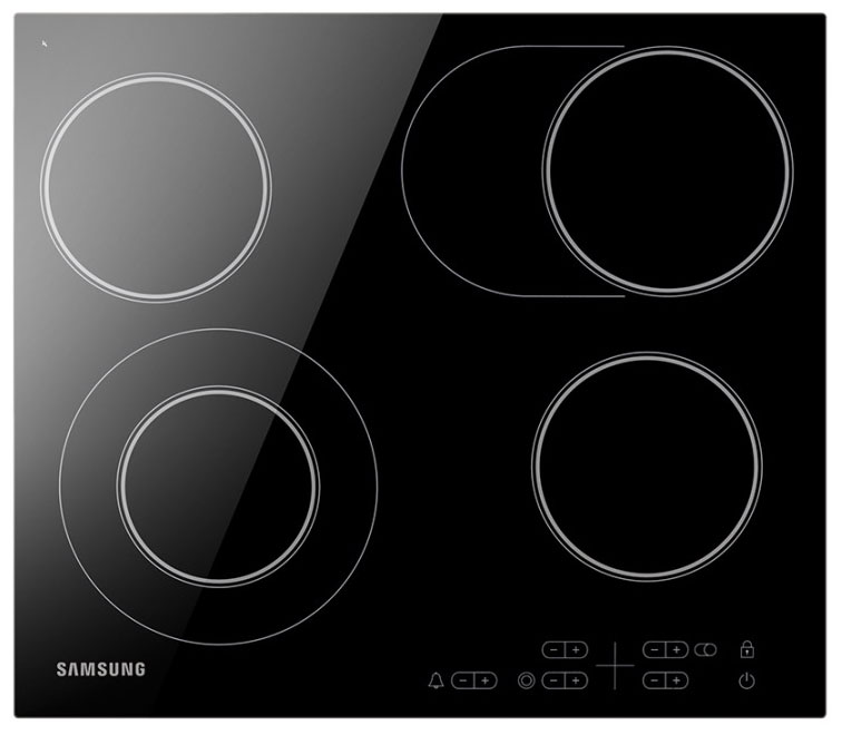 Изображение товара Электрическая варочная панель Samsung NZ64T3516AK 4 конфорки сенсорное управление