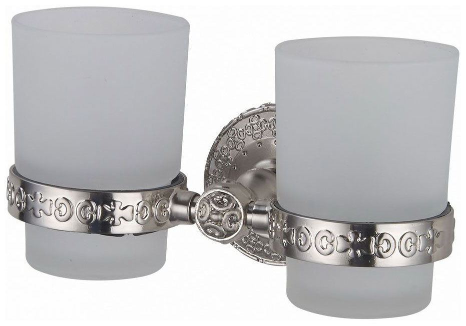 Изображение товара Держатель стакана двойной Zorg AZR 04 SL для зубных щеток и паст, антик серебро