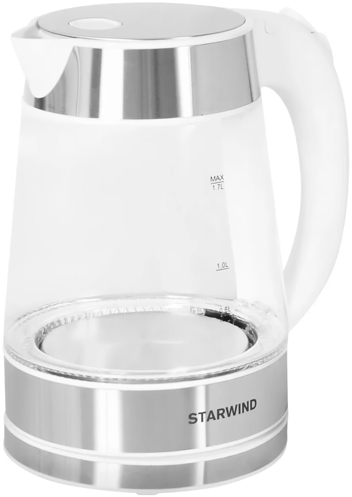 

Чайник Starwind SKG2011 1.7л. 2200Вт белый/серебристый