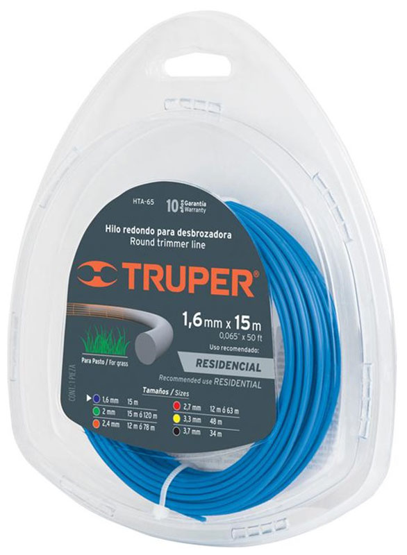 Леска для триммеров Truper 1/16'' HTA-65 17605 Леска для триммеров Truper 1/16'' HTA-65 17605