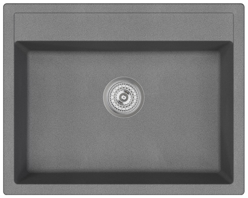 Изображение товара Кухонная мойка Emar EMQ-1640.Q антрацит кварцевая врезная