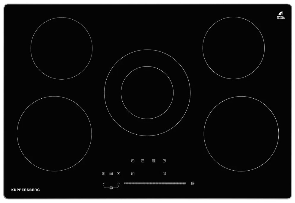 Изображение товара Электрическая варочная панель Kuppersberg ECS 703 R 5 конфорок тюрь быстрый нагрев
