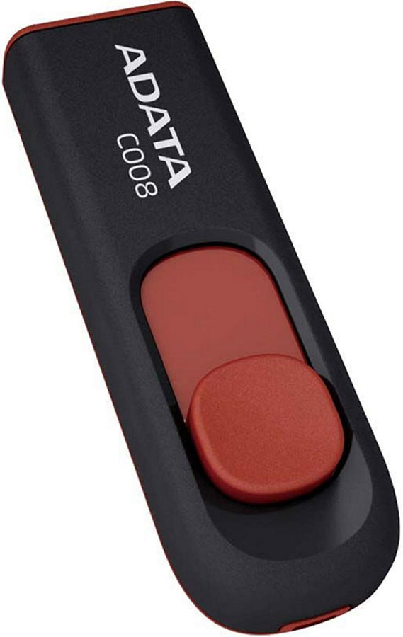 Флеш-накопитель Adata USB2 32GB AC008-32G-RKD черный/красный флэш накопитель aigo type c usb 3 1 32g