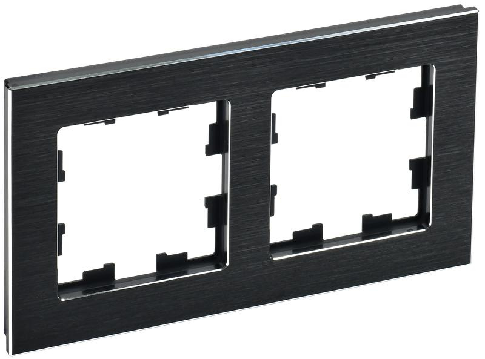 Изображение товара Рамка декоративная IEK BRITE РУ-2-1-БрЧ 2 мест черная