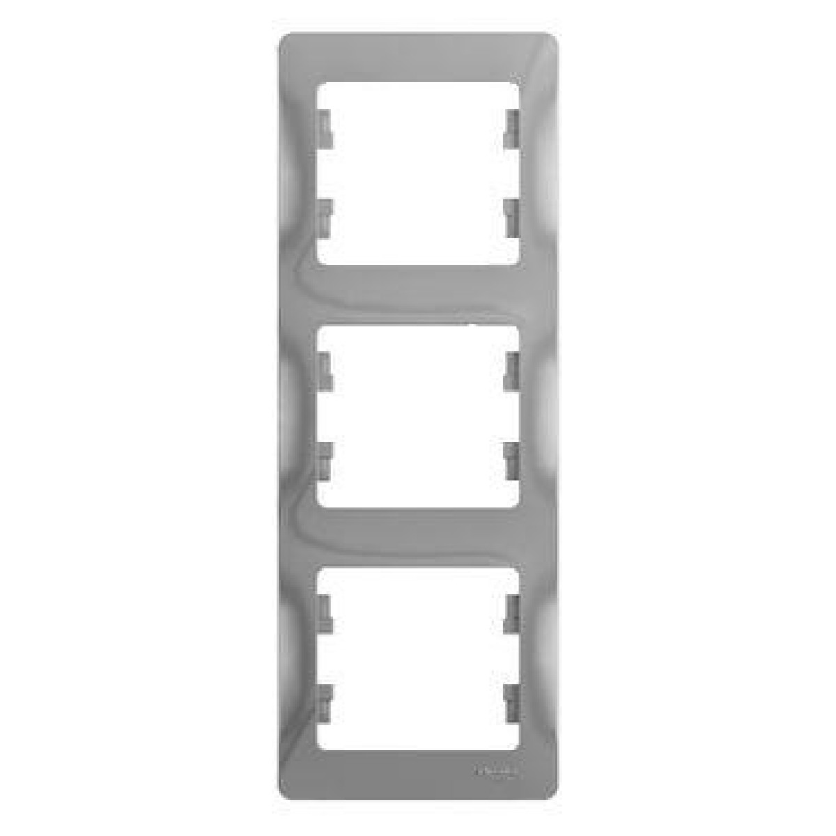 Изображение товара Рамки и основания для ЭУИ Systeme Electric 3-м Glossa вертикал алюминий IP20