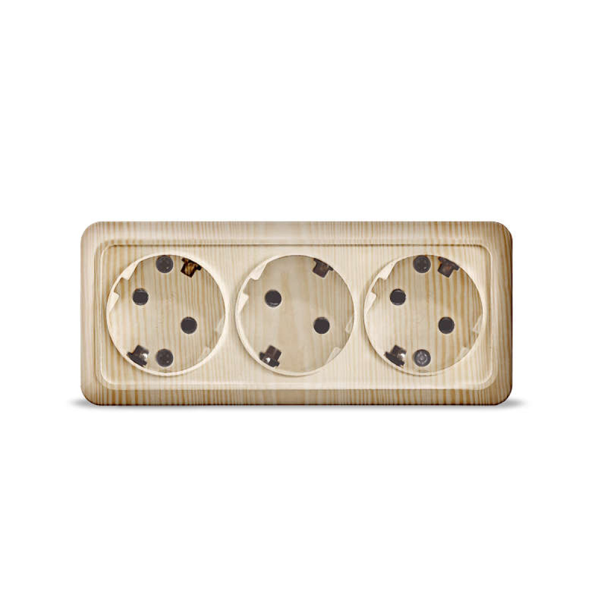 Изображение товара Универсальная розетка Олимп 3 гнезда с заземлением IP20