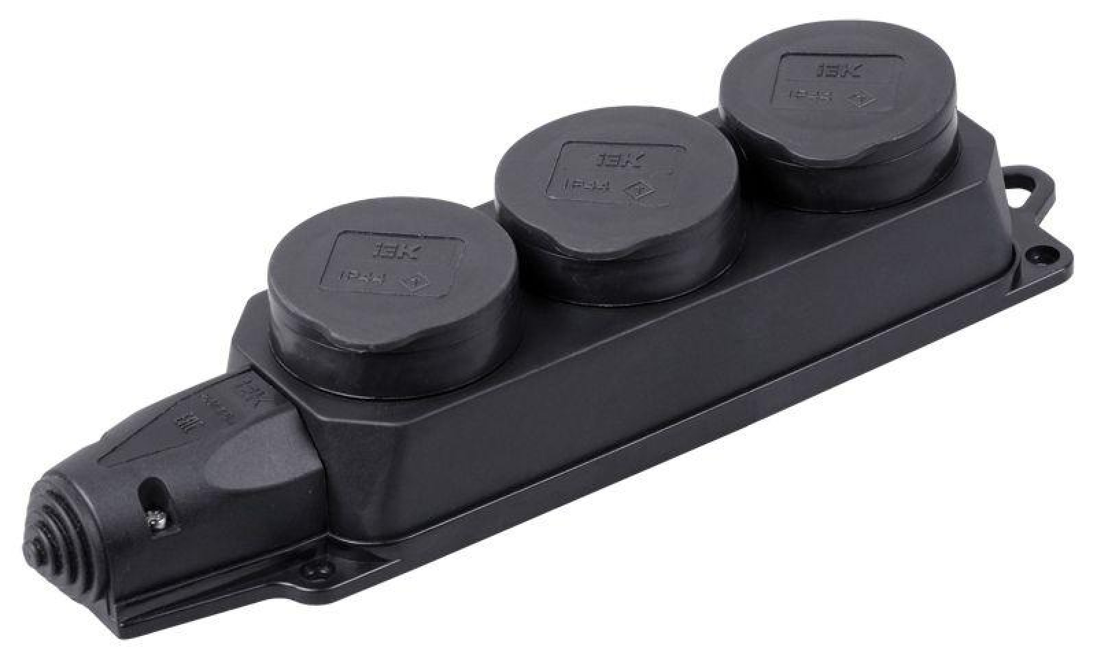 Изображение товара Переходник IEK Колодка удлинителя IP44 с защитной крышкой модель РБ33-1-0м